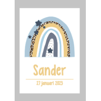 Geboorteposter Regenboog 